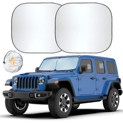 Jeep Windshield Sunshade 2-Piece (X-Small,18"x26") | EcoNour Sunshade