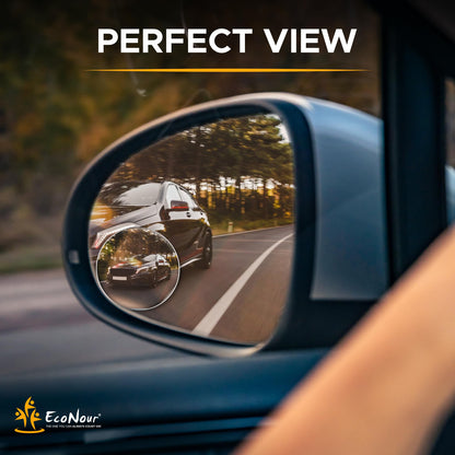Blind Spot Mirror for Car (2 Pack) 2" Round HD | EcoNour 3X View