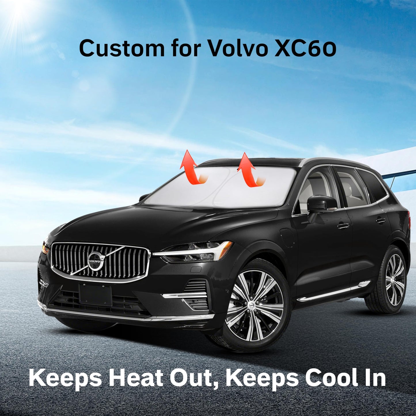 Volvo XC60 Windshield Sunshade (2018–2025) | EcoNour 240T Sun Shade