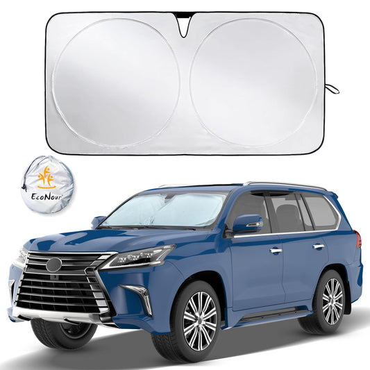 Windshield Sun Shade with Mirror Cut Large (64" x 34") | EcoNour