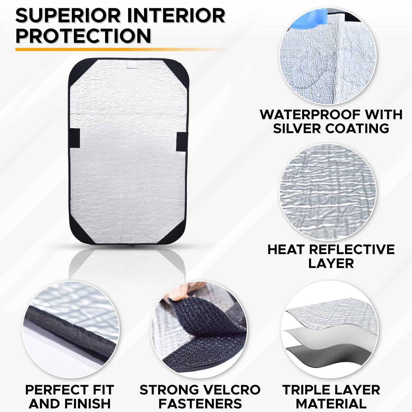 RV Door Window Shade 2 Pack (16"x25") | EcoNour RV Skylight