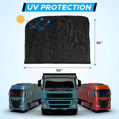 Truck Side Window Shade XXXL (2-Pack) | EcoNour Mesh Sunshade