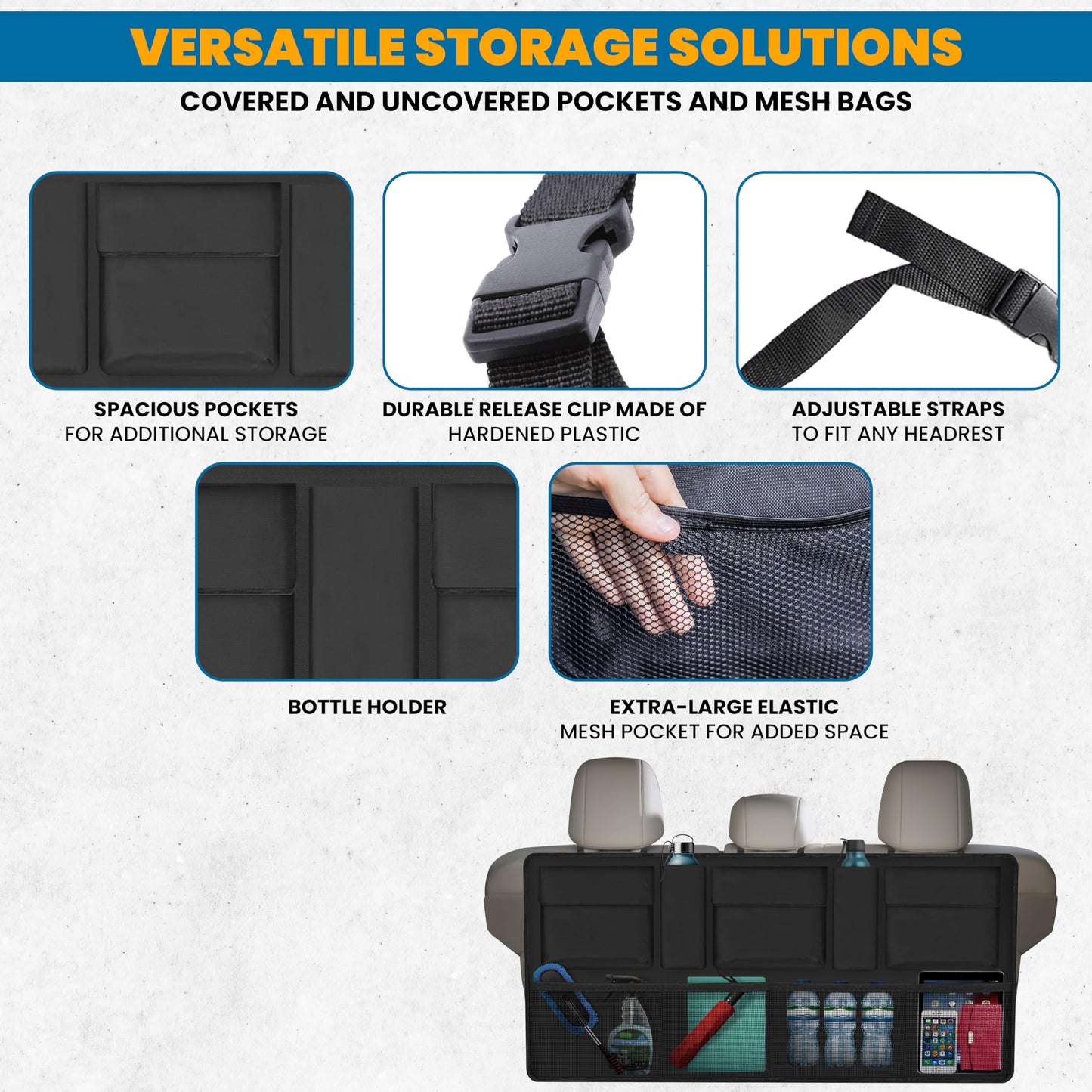 Backseat Trunk Organizer (42"x20") | EcoNour Car Storage