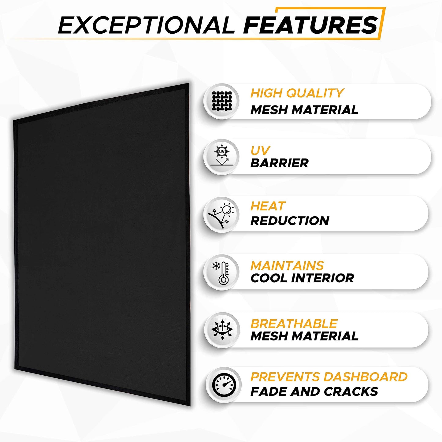 Car Sunroof Sunshade Cover (38x24) | EcoNour Magnetic Mesh Cover