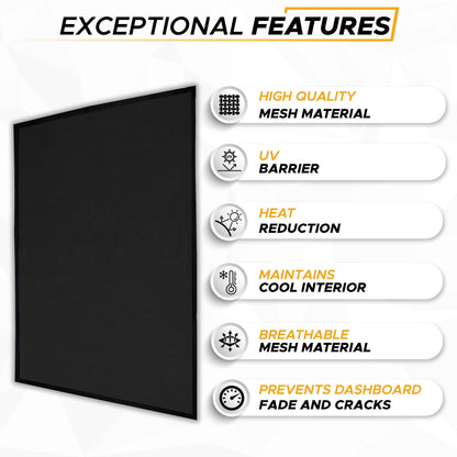 Car Sunroof Sunshade Cover (38x24) | EcoNour Magnetic Mesh Cover