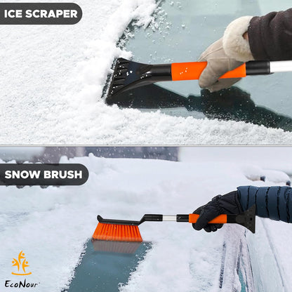 Extendable Snow Brush & Ice Scraper | EcoNour 26" Car Snow Remover