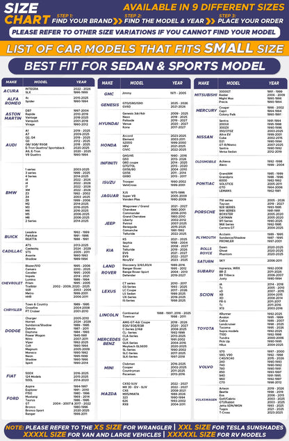 Car Windshield Sun Shade Small (59"x29") | EcoNour Foldable Sunshade