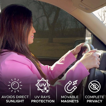 Magnetic Car Side Window Sunshade 4 Pack | EcoNour Baby Protection