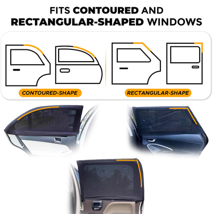 Car Side Window Sun Shade XL (40"x24") | EcoNour Window Screen 2-Pack