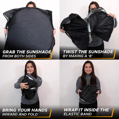 Jeep Windshield Sunshade X-Small (60"x21") | EcoNour UV Protection