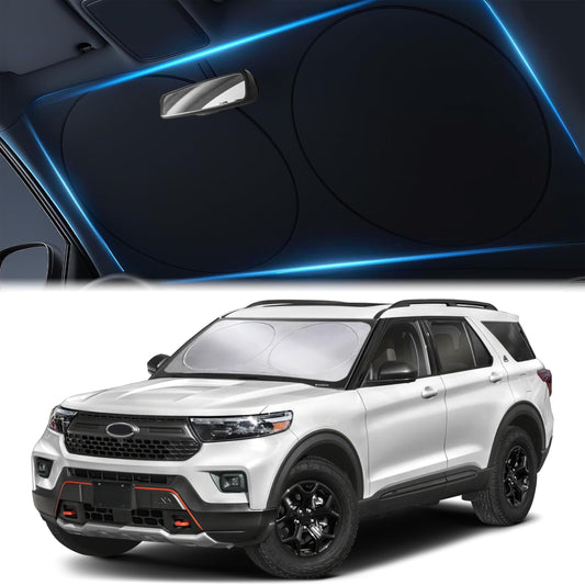 Foldable Windshield Sun Shade for Car Medium (64" x 32") | EcoNour