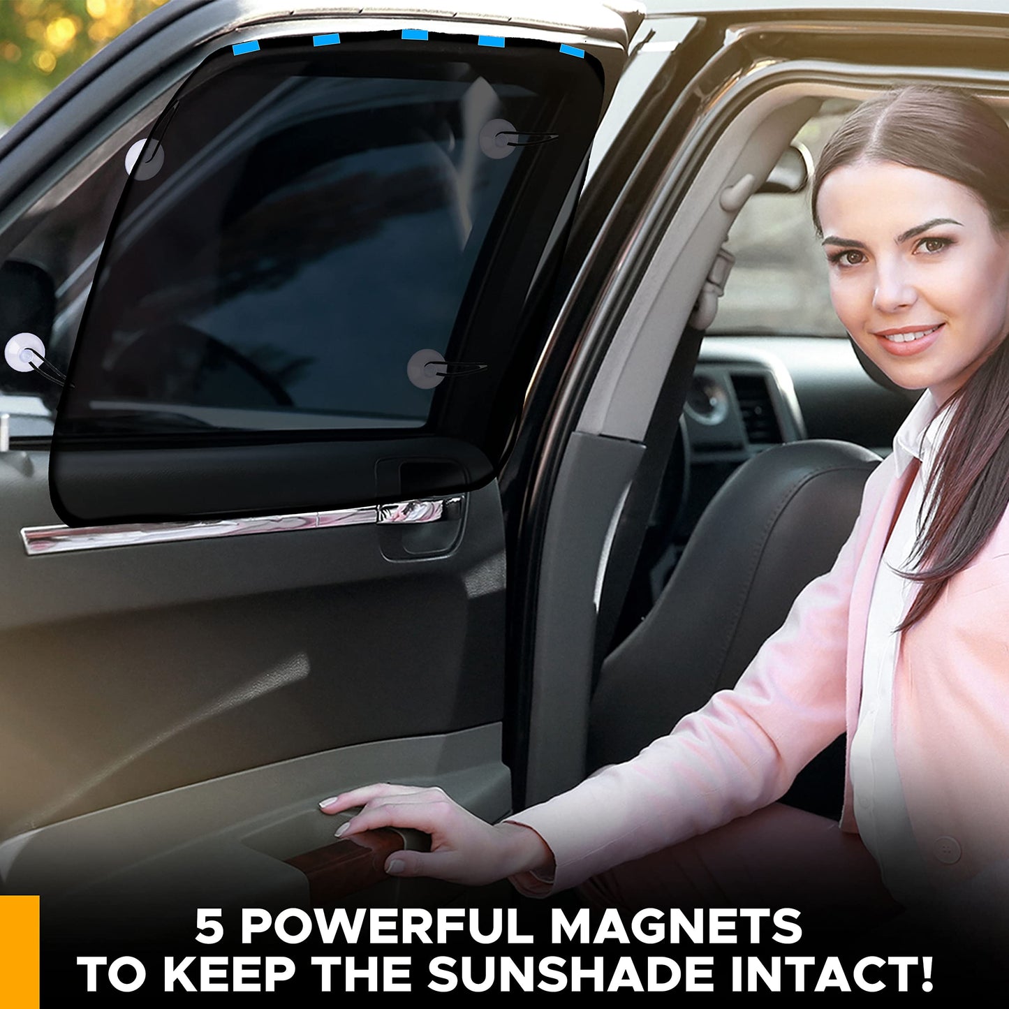 Magnetic Car Side Window Sun Shade (26"x19")  1 Pack | EcoNour