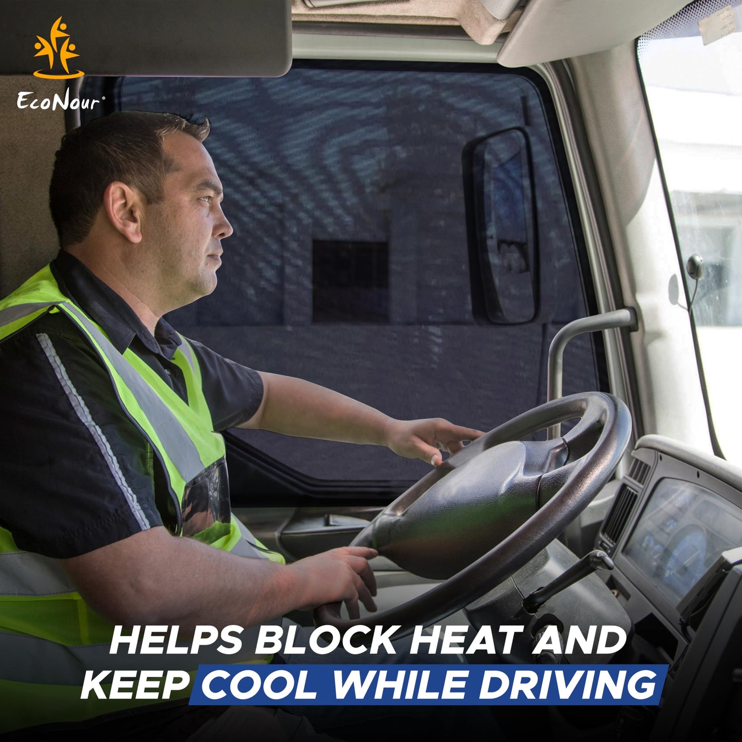 Truck Side Window Shade XXXL (2-Pack) | EcoNour Mesh Sunshade