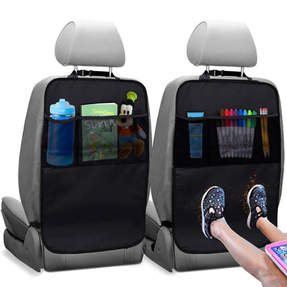 Back Seat Protector 2-Pack for Kids Feet with Organizer | EcoNour