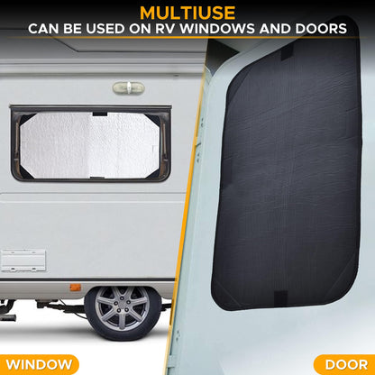 RV Door Window Shade 2 Pack (16"x25") | EcoNour RV Skylight