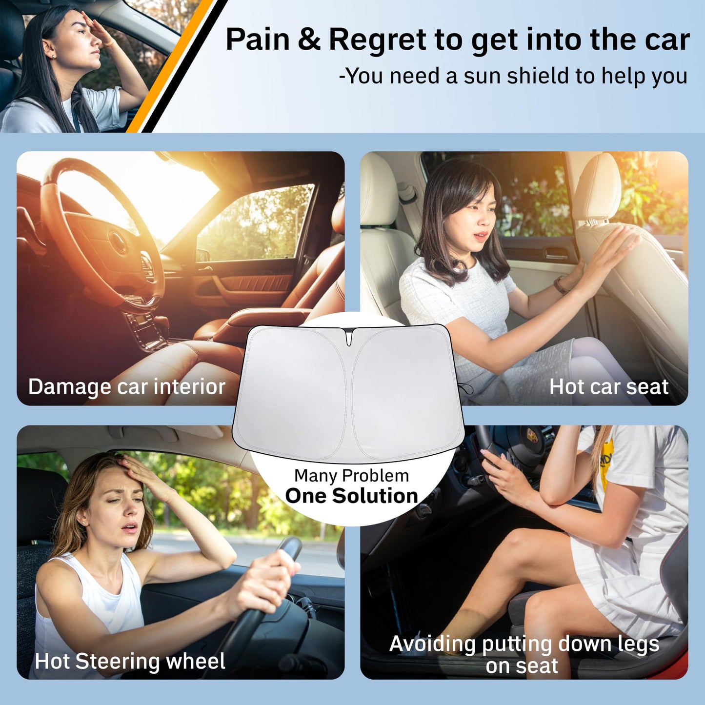 BMW X3 Windshield Sunshade (2018–2025) | EcoNour 240T Visor