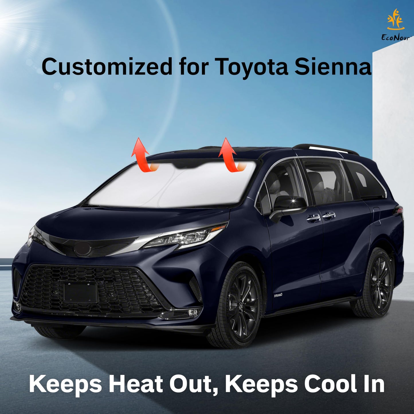 Toyota Sienna Windshield Sunshade 2021–2025 | EcoNour UV Block