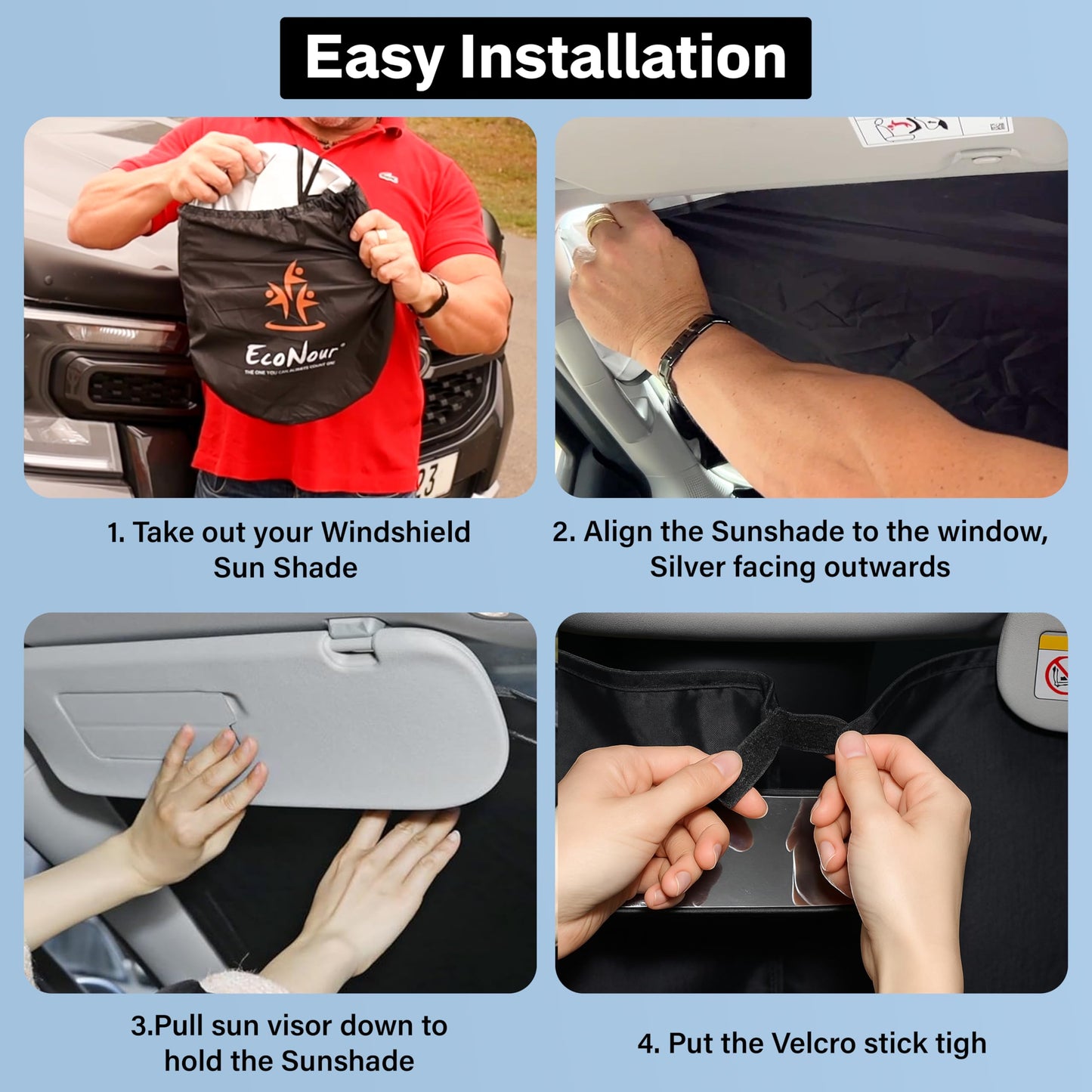 BMW X3 Windshield Sunshade (2018–2025) | EcoNour 240T Visor