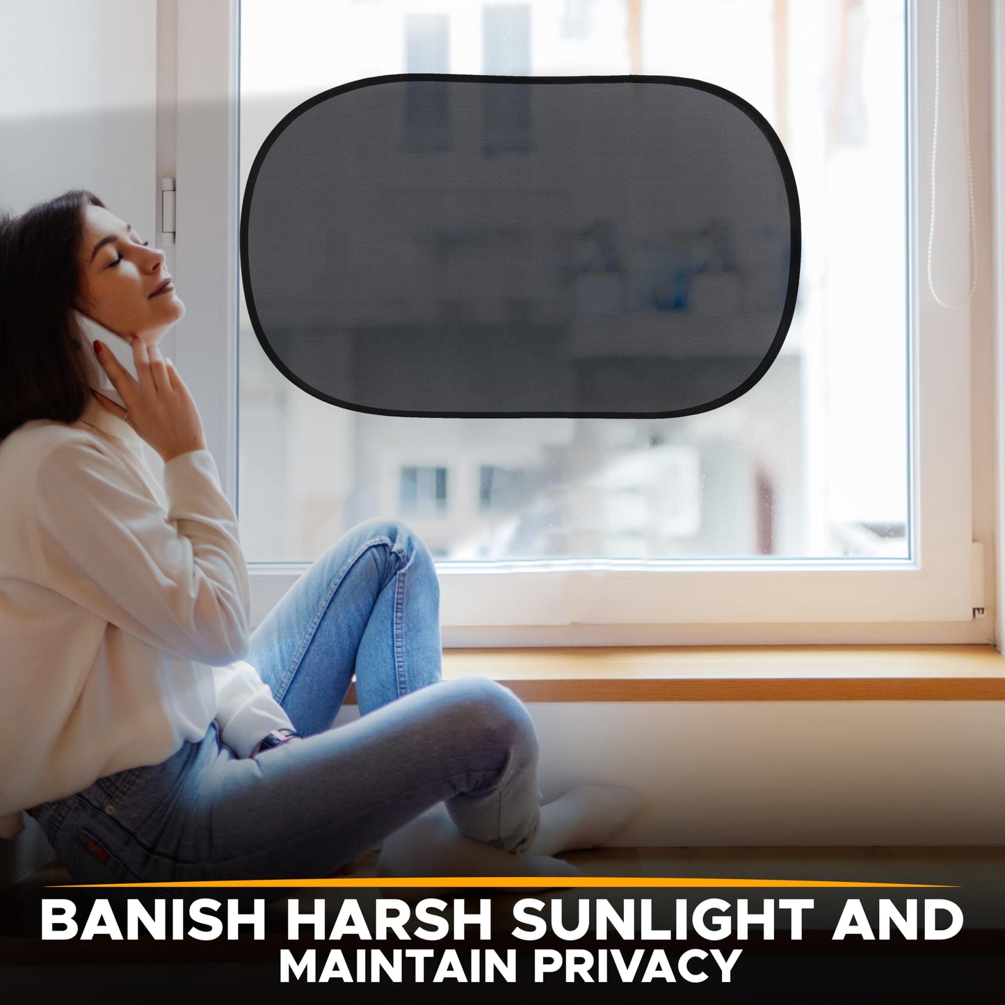 Car Window Shades for Baby (4 Pack, 20"x12") Medium | EcoNour Sunshade