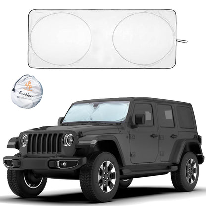 Jeep Windshield Sunshade X-Small (60"x21") | EcoNour UV Protection