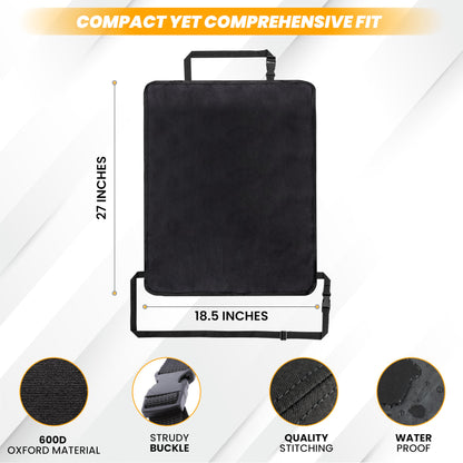 Large Back Seat Protector 2-Pack for Kids Feet (Grey) | EcoNour