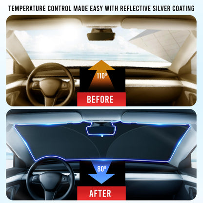 Tesla Windshield Sun Shade for Model 3/Y (2016–2025) | EcoNour