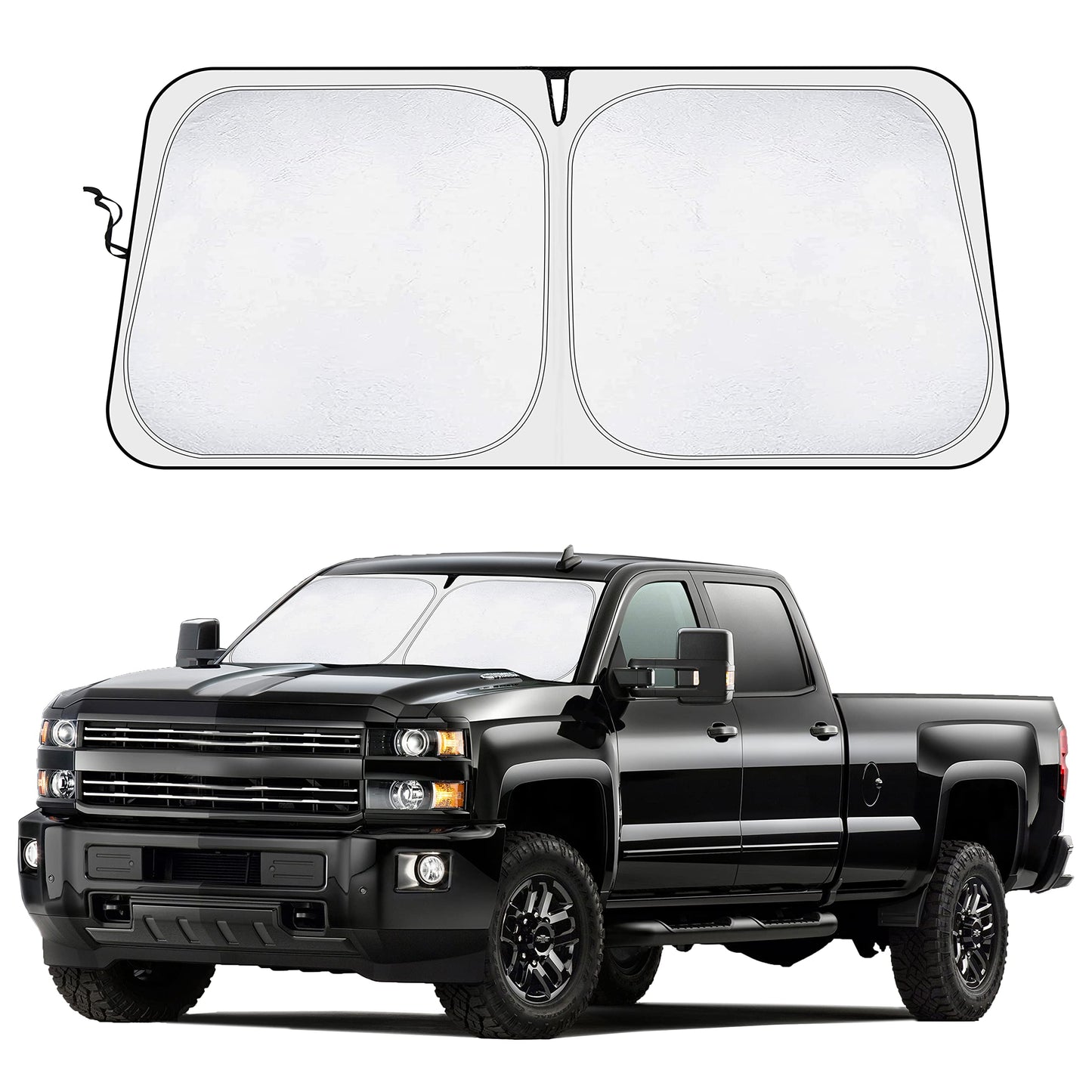 Chevrolet Silverado Windshield Sunshade 2019–2025 | EcoNour 240T Visor