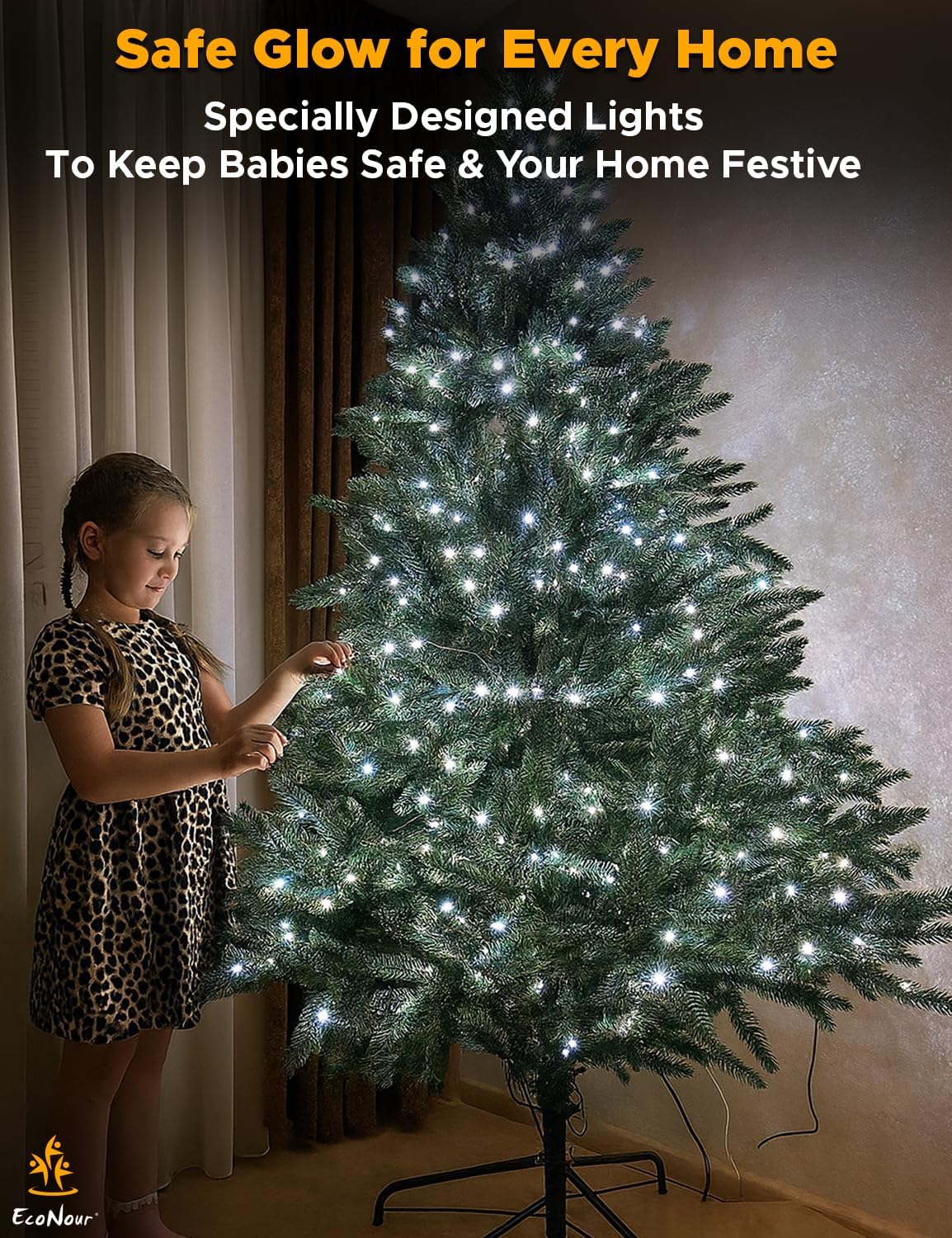 LED Christmas Lights – EcoNour 720 LED Cool White Cluster