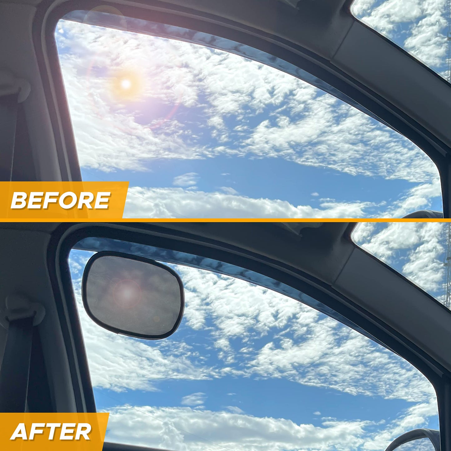 Miniature Static Cling Window Shade for Car (2 Pack) | EcoNour