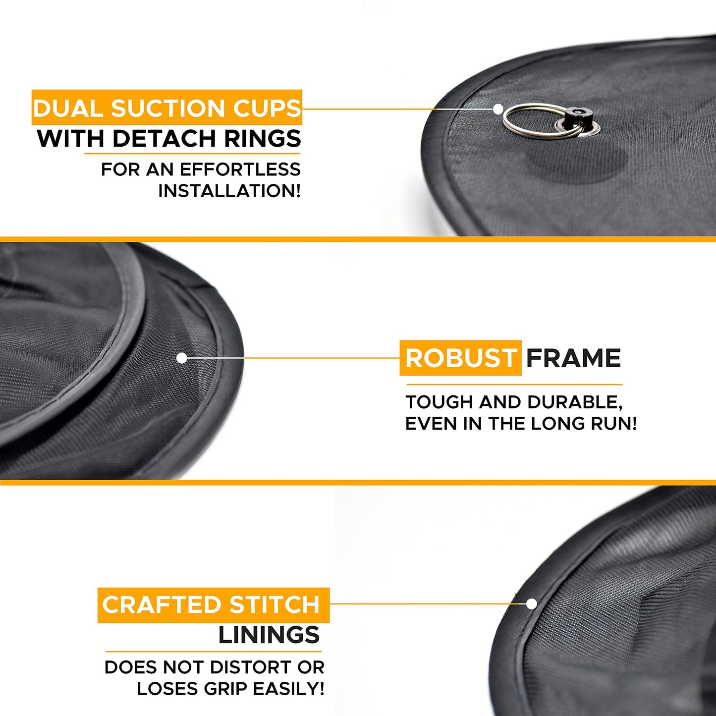 Back Window Sun Shade for Car (39"x19") Medium | EcoNour