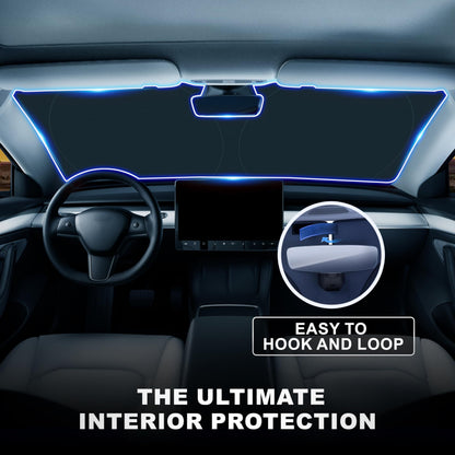 Tesla Windshield Sun Shade for Model 3/Y | EcoNour Foldable Sunshade