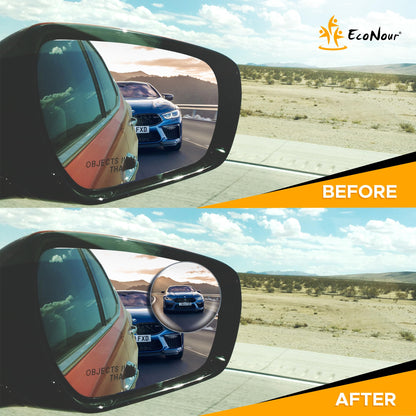 Blind Spot Mirror for Car (2 Pack) 2" Round HD | EcoNour 3X View