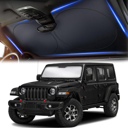 Jeep Windshield Sunshade X-Small (60"x21") | EcoNour UV Protection