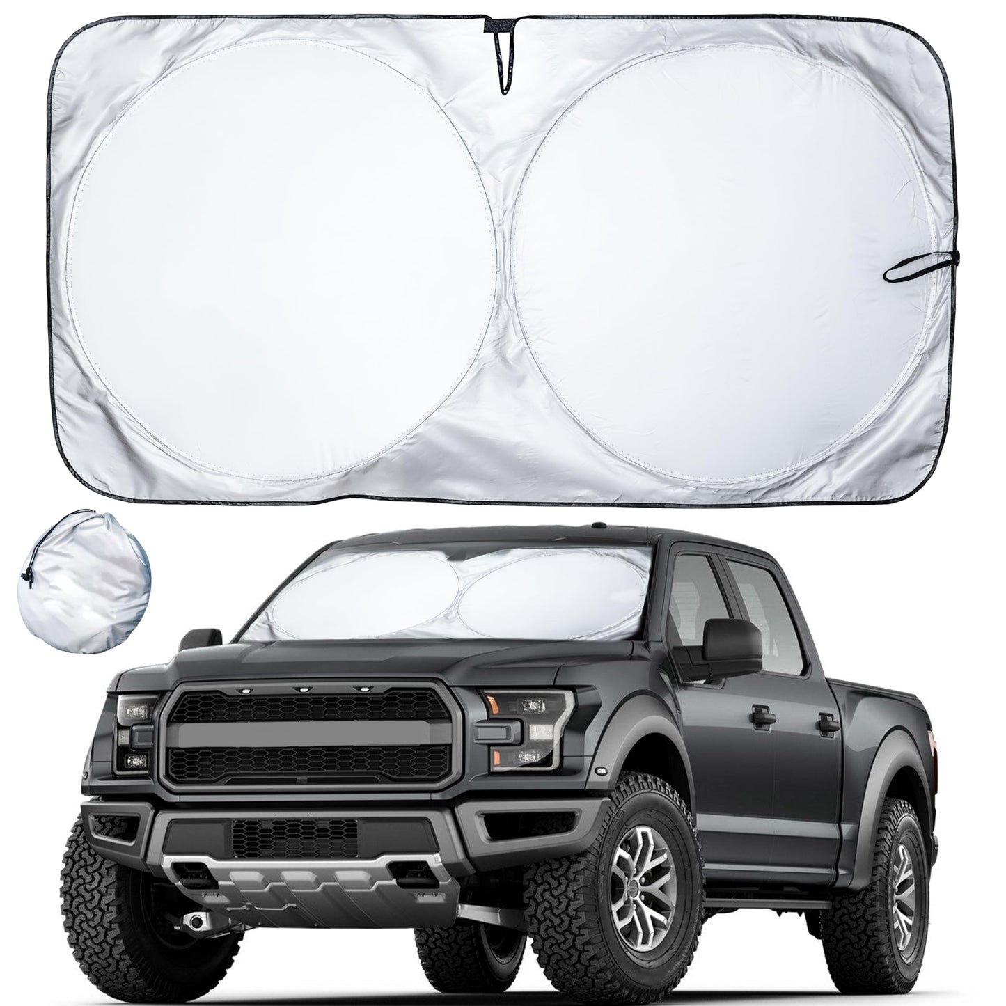 Truck Windshield Sun Shade & Sun Block X-Large (69"x35") | EcoNour