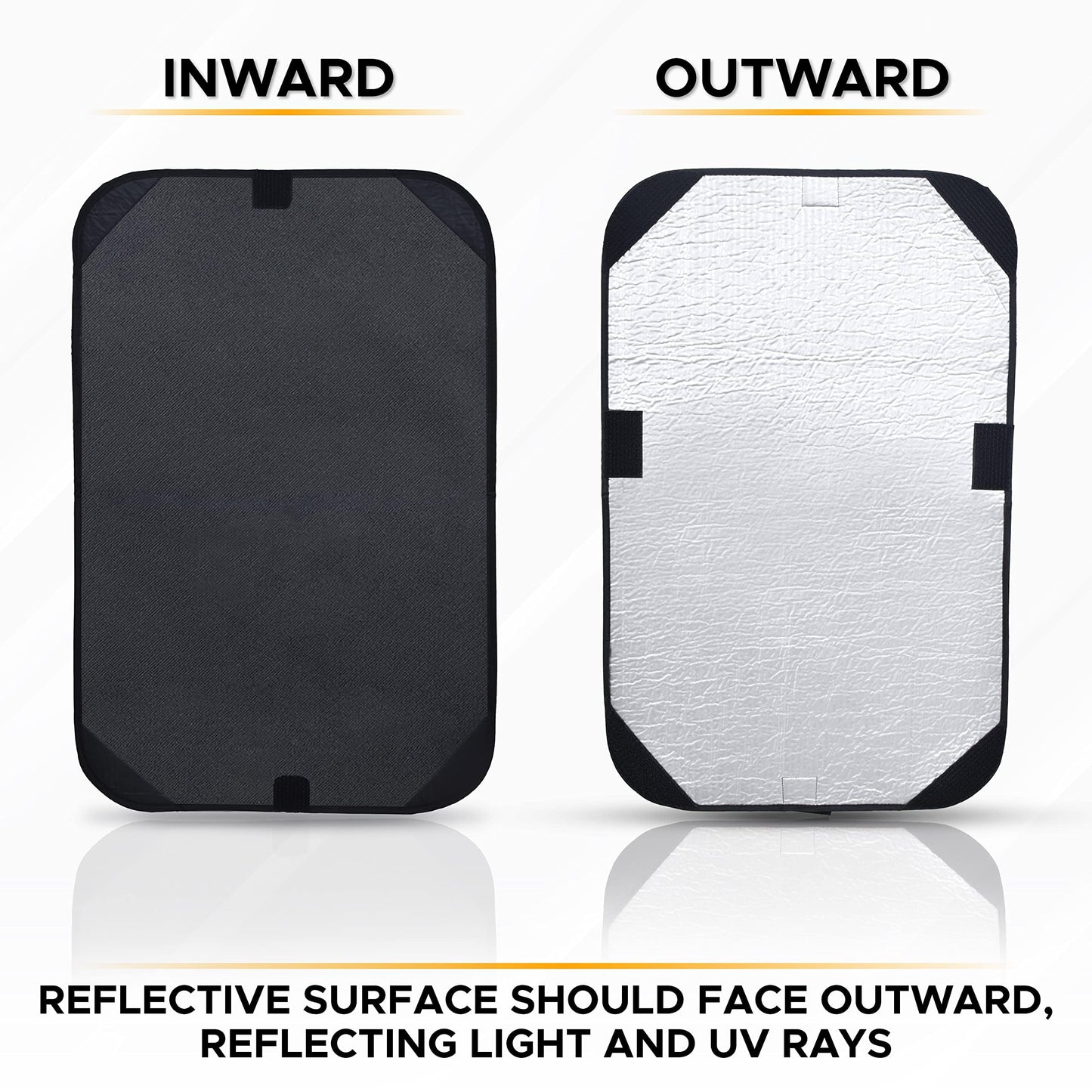 RV Door Window Shade 2 Pack (16"x25") | EcoNour RV Skylight