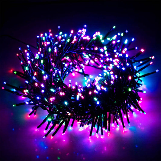 EcoNour 52Ft 480 LED Cluster Twinkle Lights for Christmas Tree, 8 Modes String Lights for Decoration with Timer and Memory Function, Multicolor Sparkle Lights for Magical Home & Outdoor