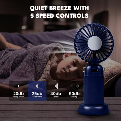 Portable Handheld Fan | USB Rechargeable with 5 Speed | EcoNour