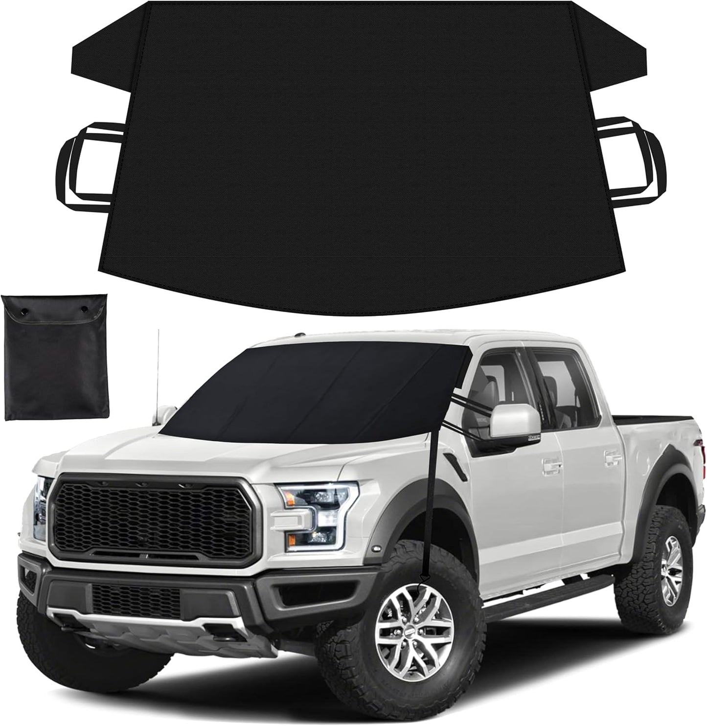 Windshield Snow Cover XL 74"x43" | EcoNour 600D Waterproof