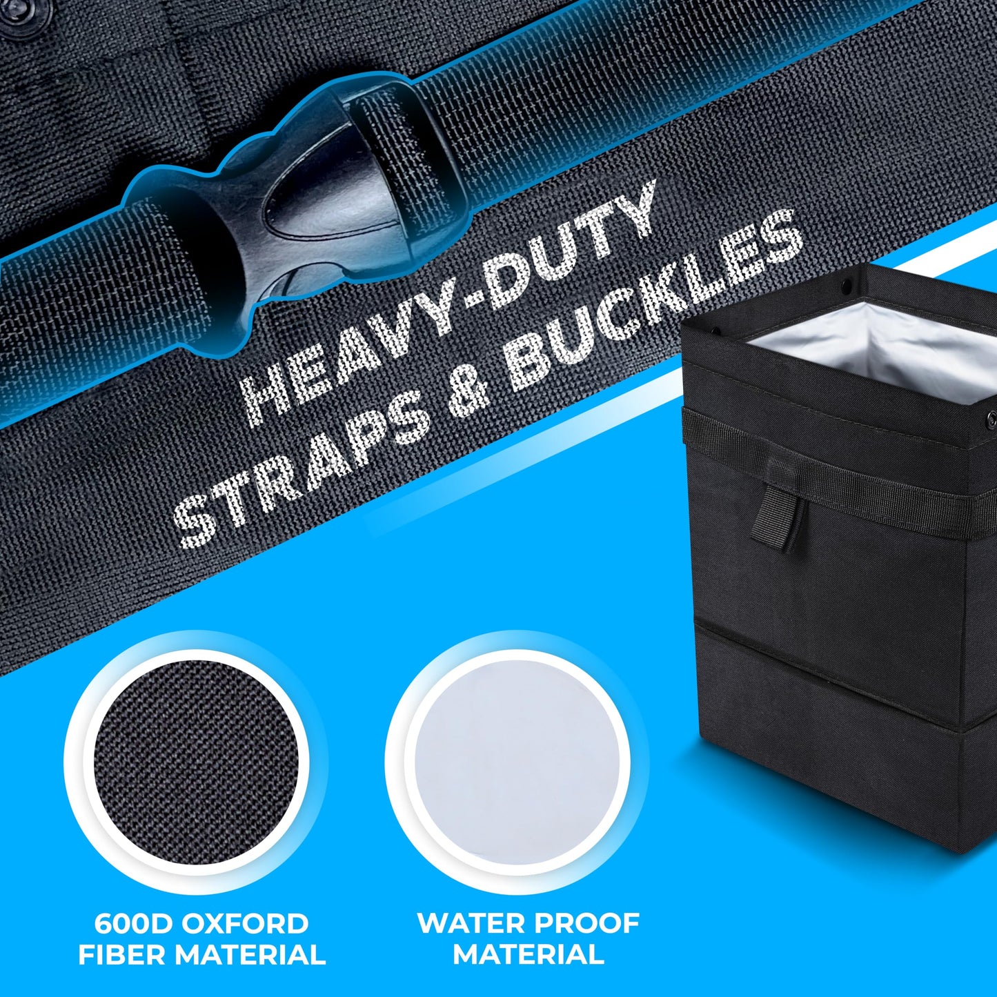 Car Trash Bag (21.8 x 23.4 cm) Waterproof and Leakproof | EcoNour