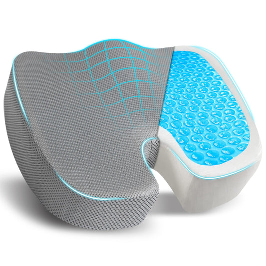 Gel Seat Cushion | EcoNour Coccyx Memory Foam Chair Cushion