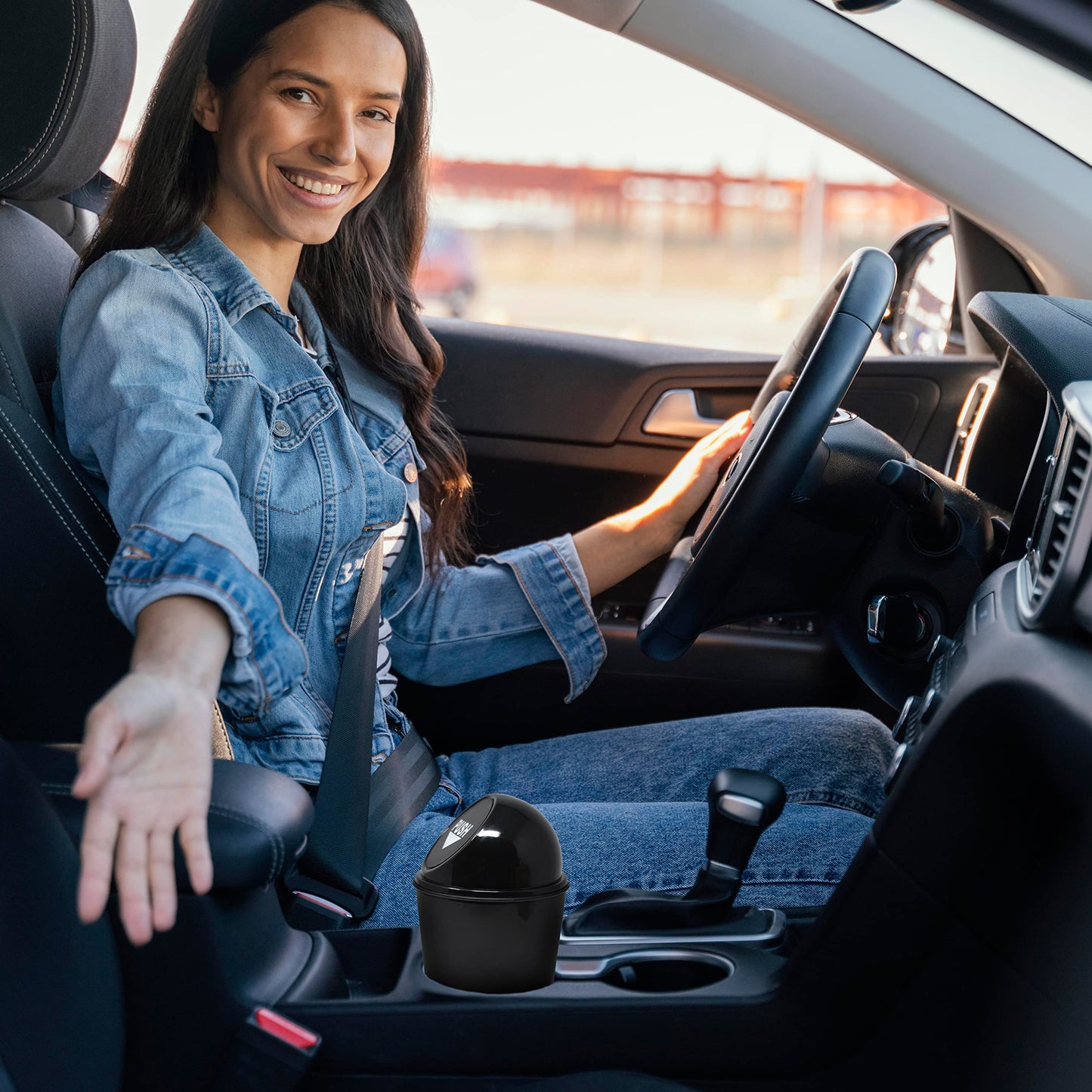 Car Trash Can Leakproof | EcoNour Portable Mini Garbage Bin