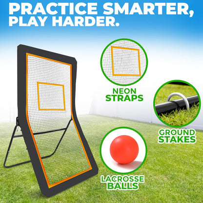 Multi-Sport Rebounder Net 4x7 ft | Adjustable 5 Angles | EcoNour