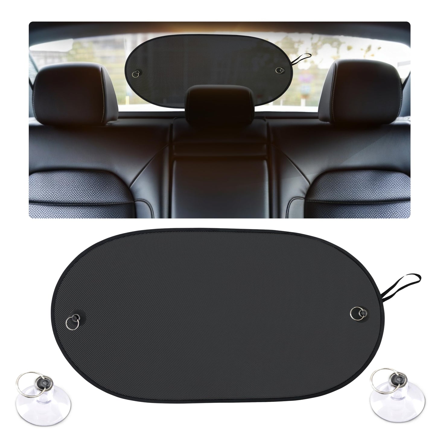 Back Window Sun Shade for Car (39"x19") Medium | EcoNour