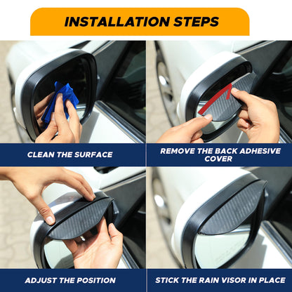 Blind Spot Car Mirror (2 Pack) | EcoNour Wide Angle & Rain Guard