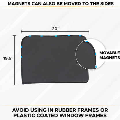 Magnetic Side Window Sunshade (2 Pack) for Baby (30"x19.5") | EcoNour