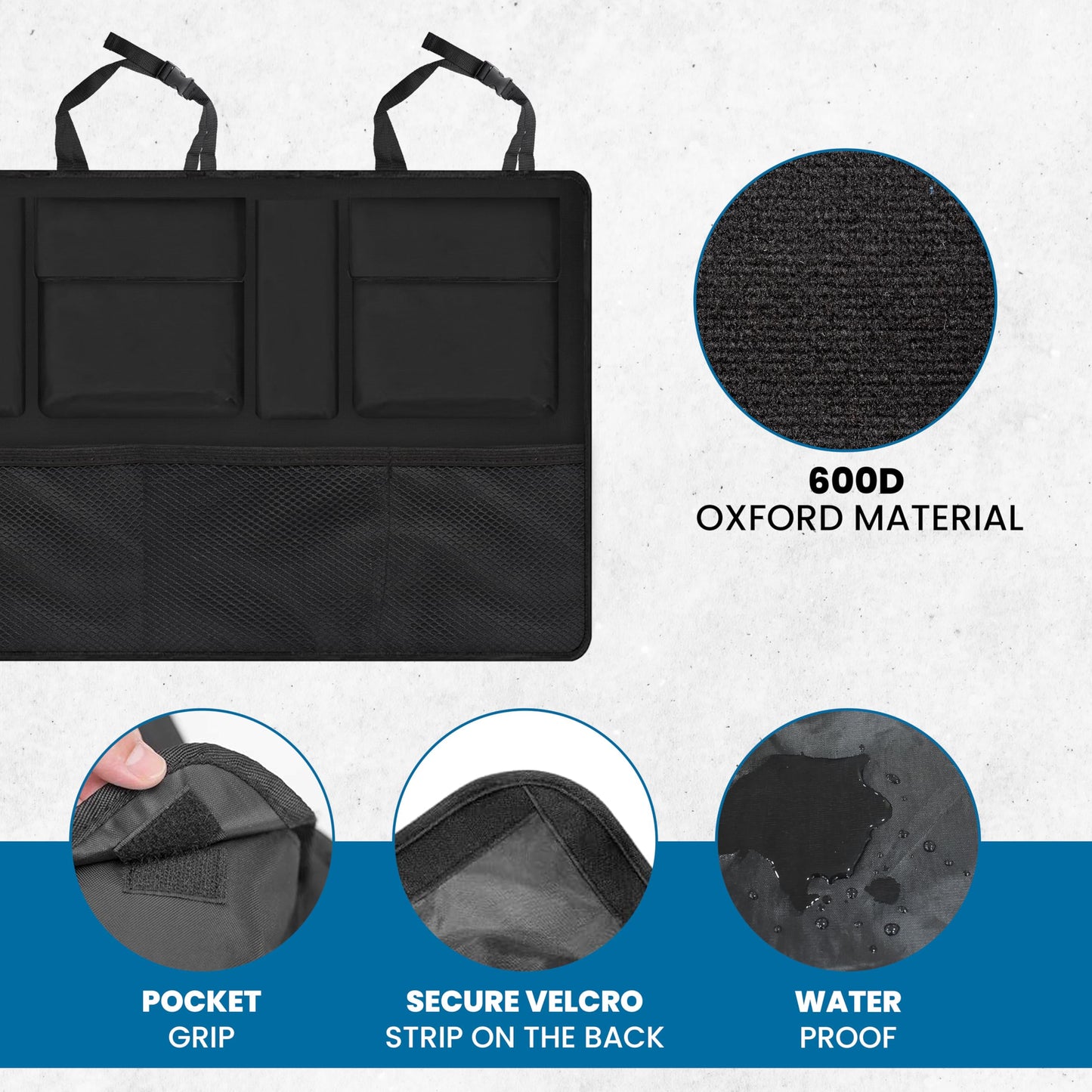 Backseat Trunk Organizer (42"x20") | EcoNour Car Storage