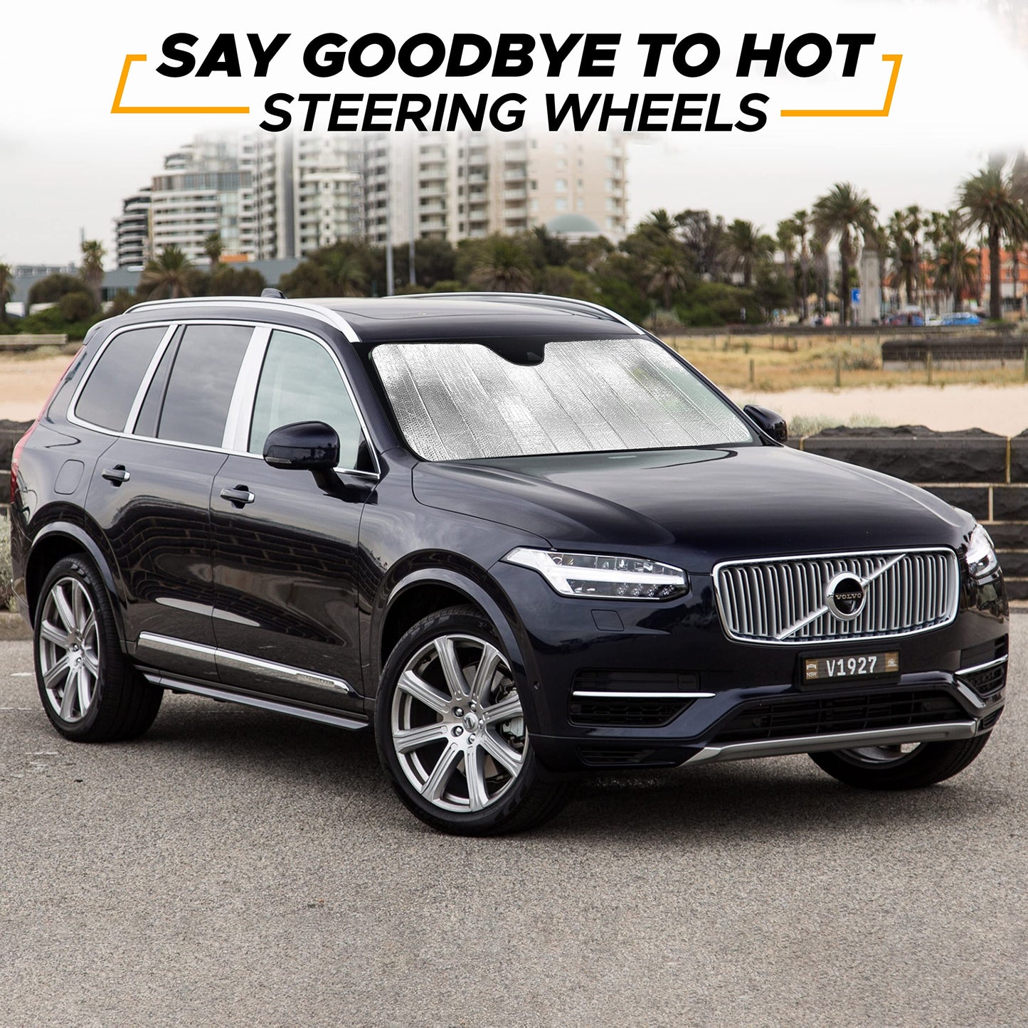 Accordion Windshield Sun Shade Foldable | Large (58"x28") | EcoNour