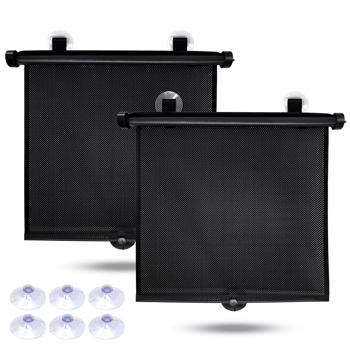 Baby Car Window Shades (2 Pack) 18"x20" with Suction Cups | EcoNour