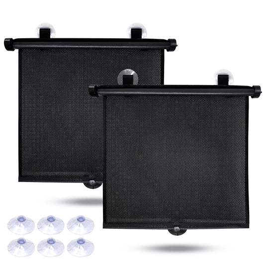Baby Car Window Shades (2 Pack) 18"x20" with Suction Cups | EcoNour