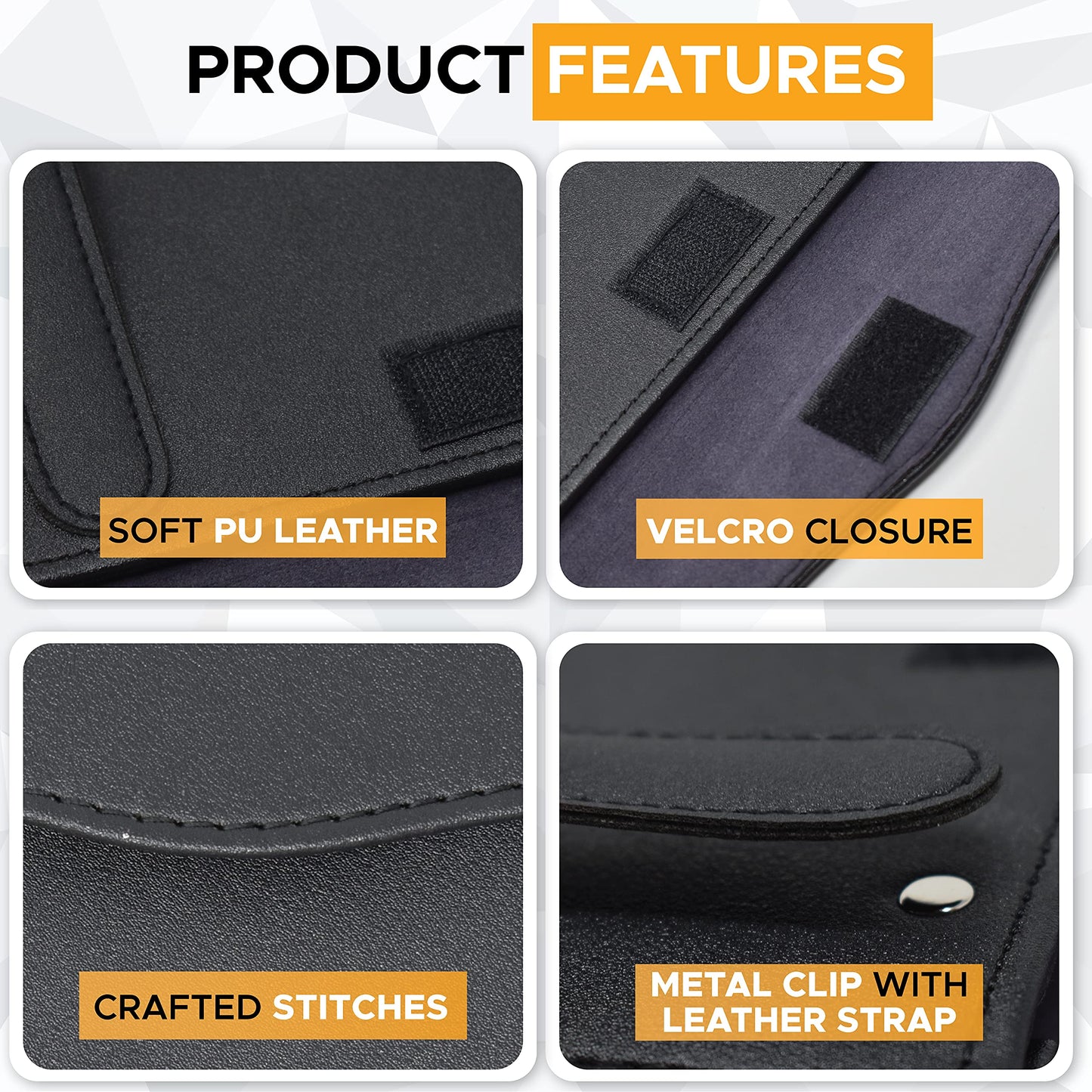 Car Tissue Holder (9"x5") | EcoNour Black Sun Visor